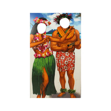 Hawaiian with Face Holes Cut-Out