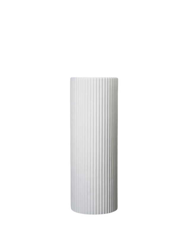 White Cylinder Ripple Plinth