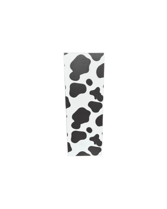 White Cow Print Plinth