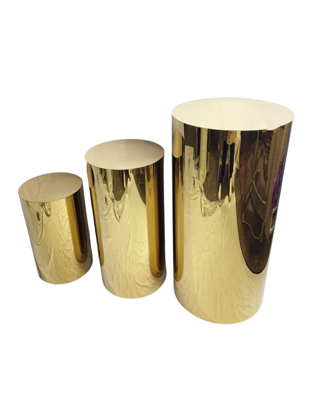 Gold Mirror Plinths