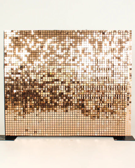 Rose Gold Shimmer Wall