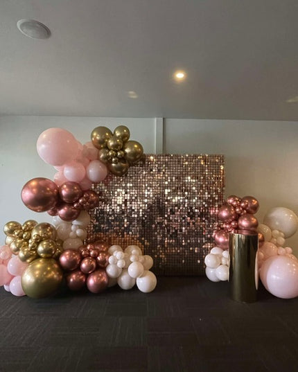 Rose Gold Shimmer Wall